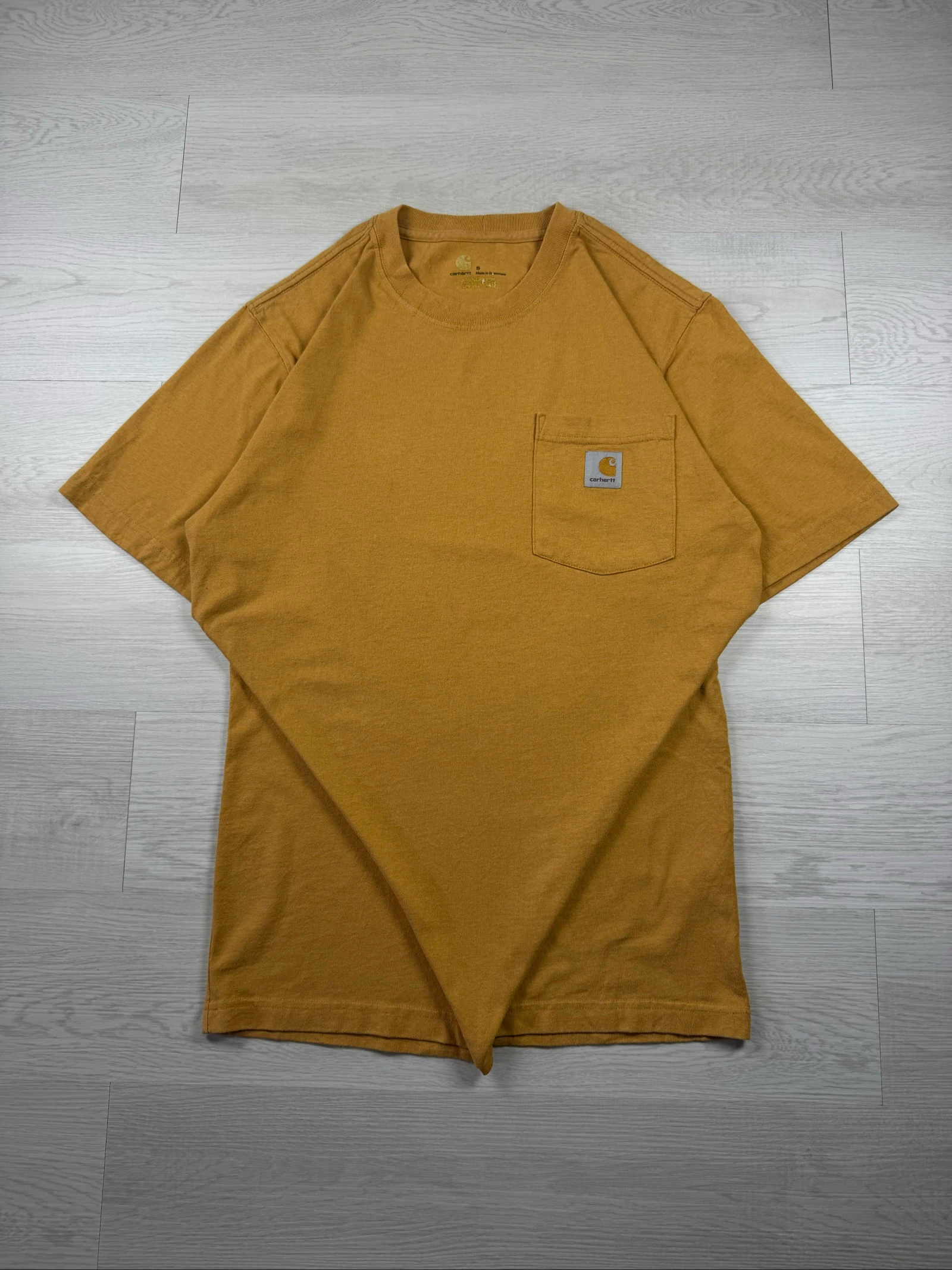 Carhartt K87 Pocket T-Shirt Brown S Workwear Heavyweight